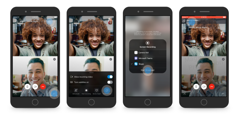قريبًا تطبيق سكايب سيدعم ميزة مشاركة الشاشة على أندرويد و iOS