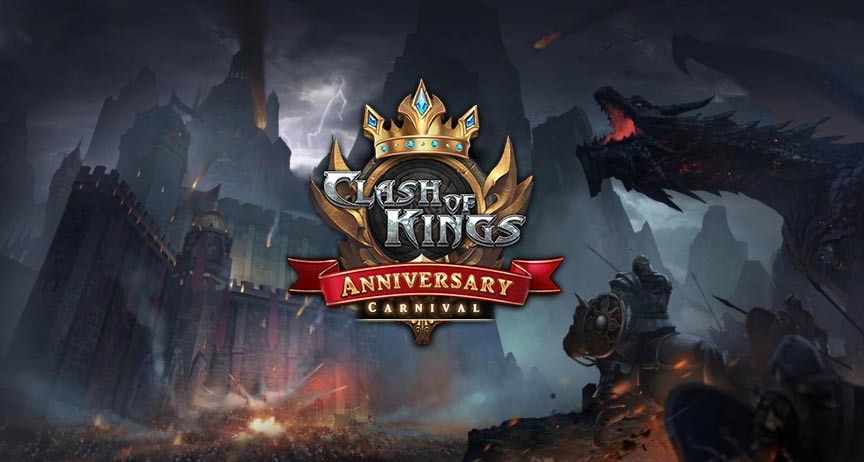 لعبة Clash Of Kings: تبدأ الاحتفال بالذكرى السنوية الخامسة الأن، قلب المملكة على وشك البداية!