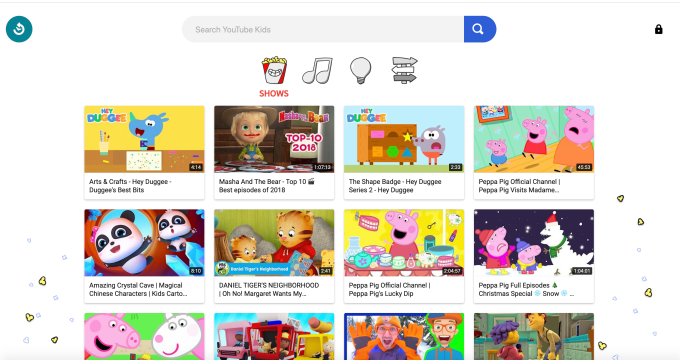 يحصل تطبيق يوتيوب للأطفال "YouTube Kids" على موقع الويب الخاص به