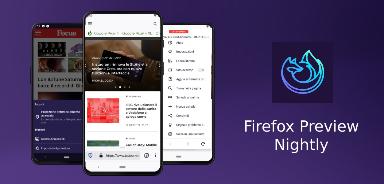 تطبيقات أندرويد - Firefox Preview Nightly
