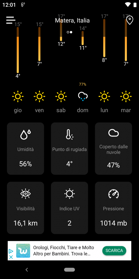 Weather: أحد تطبيقات الطقس الجديدة على متجر جوجل بلاي