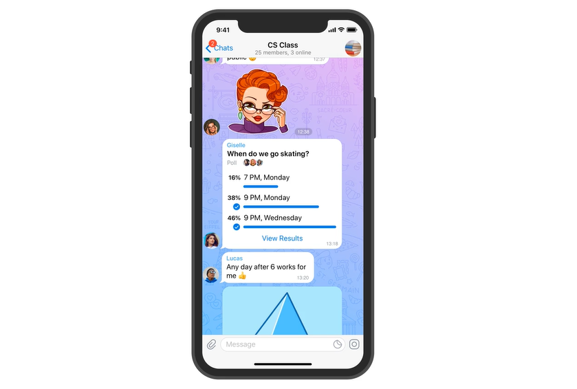 تيليجرام تُوسّع من خاصية استطلاعات الرأي والمزيد من الإضافات الجديدة