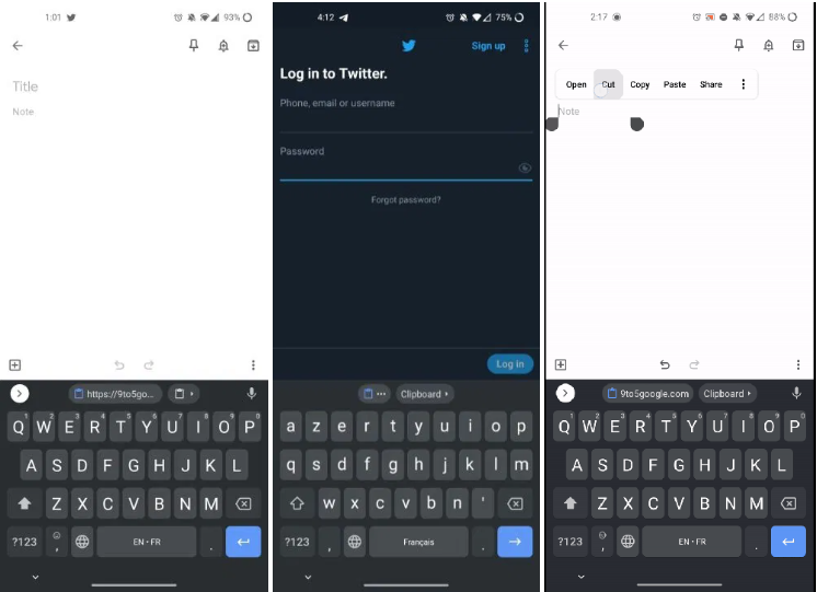 جوجل تختبر ميزة اقتراحات الحافظة في لوحتها Gboard Gboard