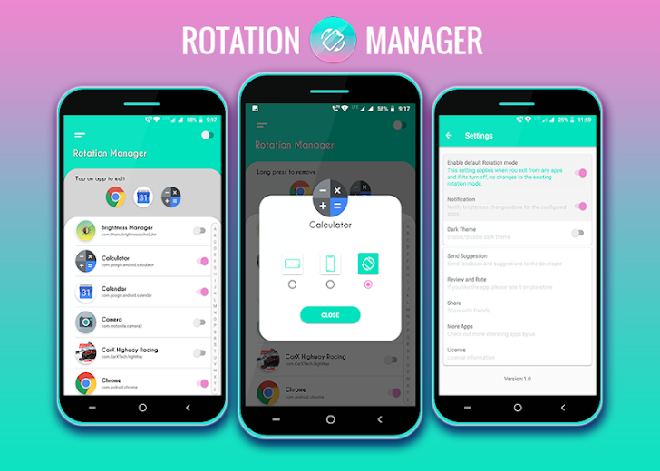 تطبيق Rotation Manager الجديد لإدارة اتجاه شاشة التطبيقات تلقائيًا