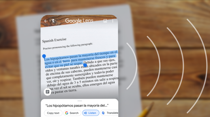 عدسة جوجل Lens تدعم الآن تحويل النص إلى صوت وأكثر