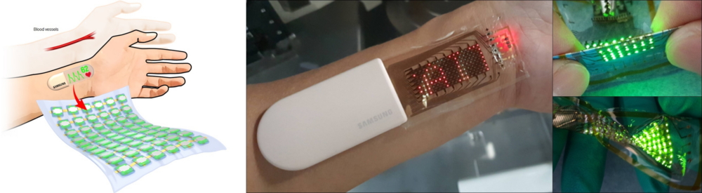 سامسونج تكشف عن شاشة مرنة قابلة للتمدد تلتصق بالجلد وتحمل مستشعرات ذكية